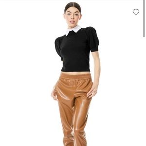 Alice and Olivia Chase puff sleeve sweater